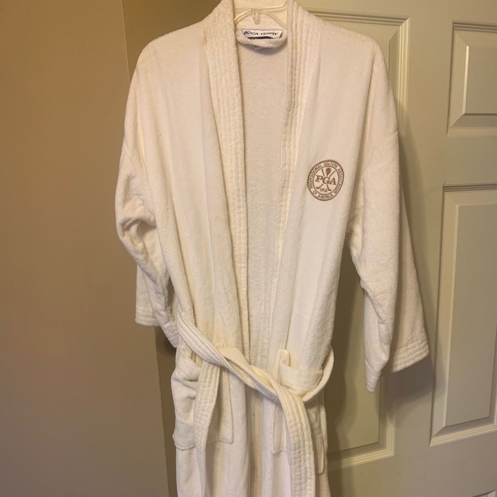 Boca Terry custom embroidered PGA logo Bath Robe